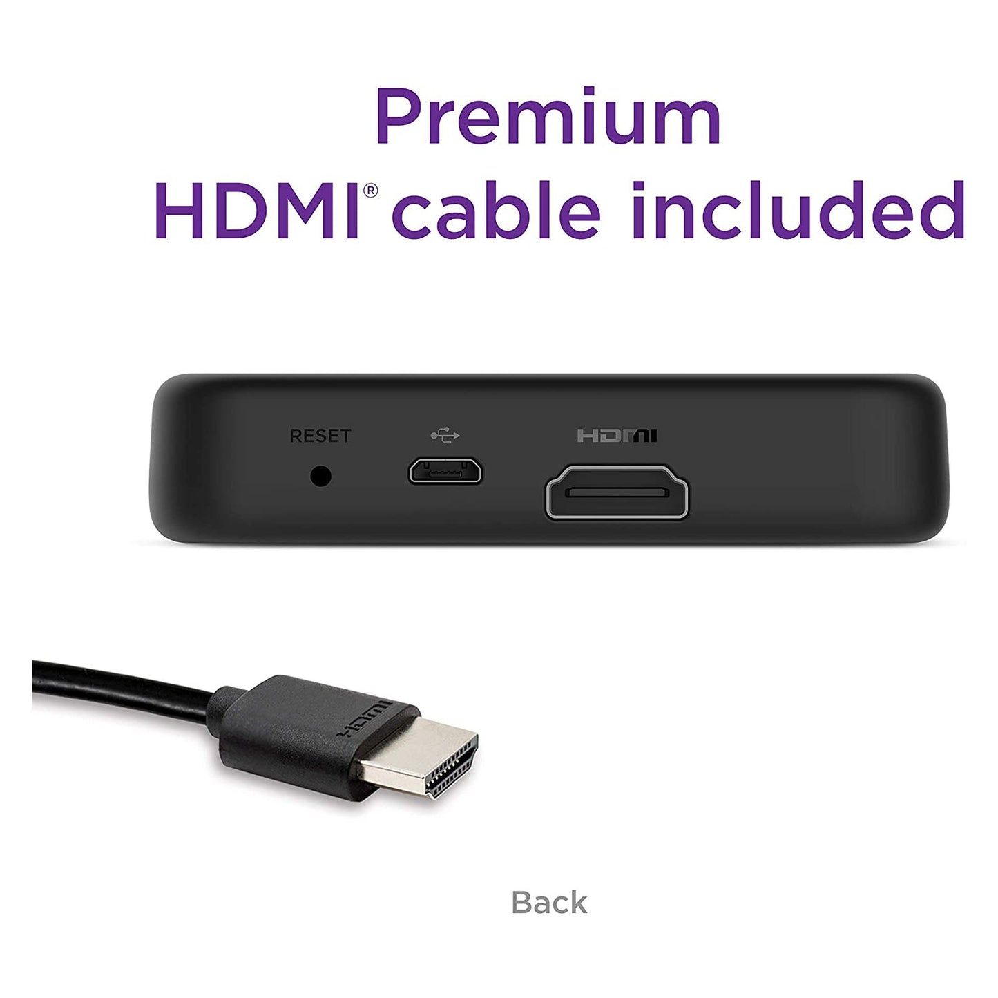 Roku Premiere | HD/4K/HDR Streaming Media Player, Simple Remote and Premium HDMI Cable